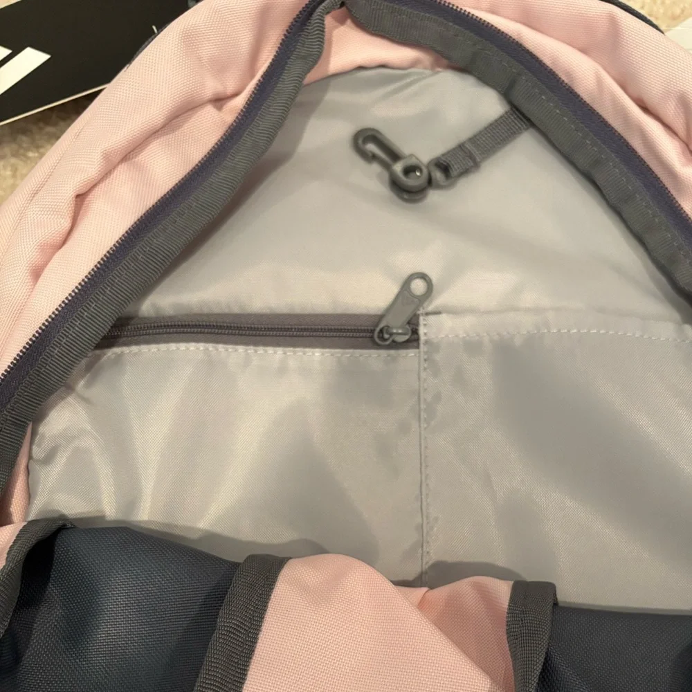 NWT Adidas Journal 2 Backpack 17' Sandy Pink and Onix Grey - Picture 3 of 6